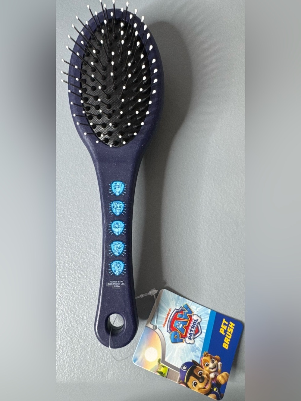 Paw Patrol Dark Blue and Black Pet Brush durable chase rubble novelty character